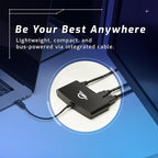 OWC Thunderbolt mini Dock, Bus-Powered 5-Port Multi-Adapter with Dual 4K HDMI, Dual USB, Gigabit Ethernet, Integrated 7.2-inch TB Cable, for TB (USB-C) Equipped Mac and PC