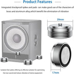 Audiocrast IF3917S HiFi Speaker Isolation Feet Pads 4PCs Aluminum 39x17mm Silver Speaker Shock Absorber Vibration Dampener Floor Protector for Audio Speaker Subwoofer CD DVD Amplifier Turntable DAC