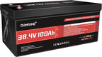 38.4V(36V) 100Ah LiFePO4 Lithium Battery Built-in 200A BMS & 15000 Cycles,3840W Motor Support,High Energy Density,Maintenance-Free for Golf Carts Utility Vehicles RV Backup Power