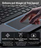 Nillkin Carry Go Keyboard Case for iPad Air 13 inch (M3/M2) with Handle, iPad Pro 12.9 (3rd/4th/5th/6th Gen) Rugged Case with Detachable Keyboard, Magic Trackpad, 7 Colors Backlit, Camera Cover, Black
