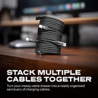 Statik MagStack Pro USB C to USB C Cable, Clutter-Free Magnetic Type C Charger Fast Charging Cord, Magnetic Charging Cable, Compatible with iPhone 16 Pro Max, 15, Galaxy S21, 100W 6FT/2M, 3-Pack
