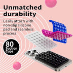 Silicone Suction Cup Phone Mount by Octo Buddy - Double Sided Phone Sticky Grip with Enhanced Suction Power for Hands-Free Selfies & Videos，Phone Accessories Hands-Free Strong Grip（Black）