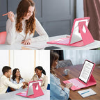 Touchpad for iPad A16 11th/10th Generation Case with Keyboard, 7 Color Backlit 360 Rotation Cover with Pencil Holder,Detachable Keyboard for iPad 11 inch 2025/10th Gen 10.9'' 2022 (Watermelon Red)