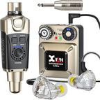 Xvive U45T9 Wireless in Ear Monitor System 5.8ghz with T9 2BA Drivers IEM Earphone, IEM System Transmitter and Bodypack Receiver for Studio, Band Rehearsal, Live Performance, Channel Scan Mode