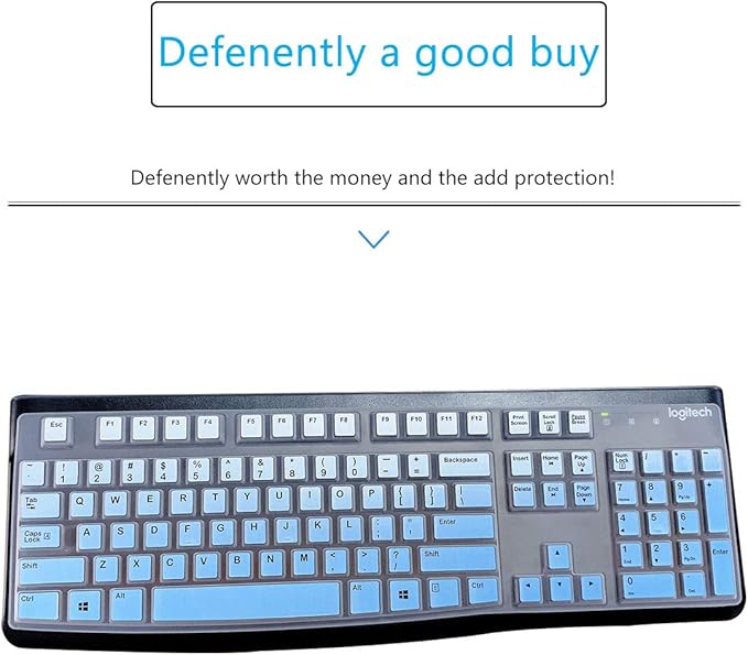 MUBUY Keyboard Cover & Skin Protector for Logitech MK120 - keyboard Protective Skin, US Layout
