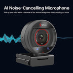 Angetube AI Webcam for PC - 1080p/2K@60FPS HD Web Camera with Remote Control, 8X Digital Zoom Webcam, Privacy Cover, TOF Auto Focus, HDR, USB 3.0 Web Cam Work with Zoom, Skype,Teams, Windows,Mac