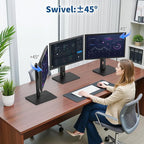 Vesa Monitor Stand with Spring-Adjustable Height, Swivel, Tilt, Rotation Vesa Stand, Compatible with Monitors Within 32 inches and Weighing Between 4.8-11lb (Black, Only for 7.7-11 lb Monitor)