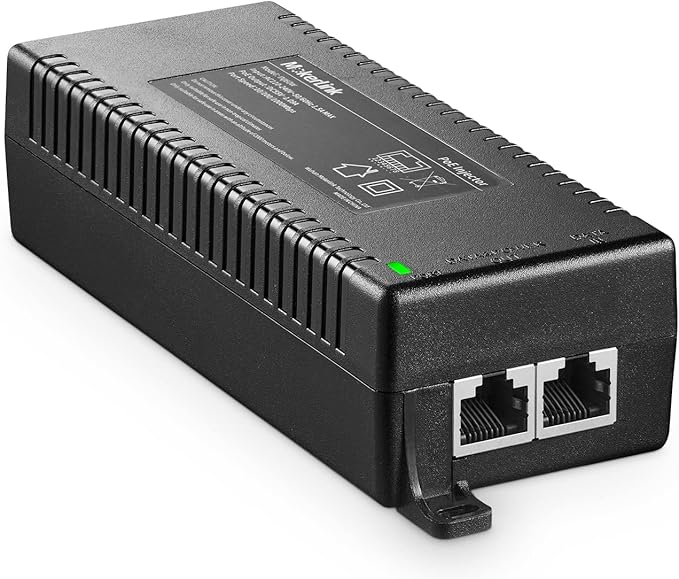 MokerLink Gigabit PoE Injector, 802.3af/at/bt 60W, 10/100/1000Mbps Ethernet, Plug & Play, Distance Up to 100 Meters (328 ft.)