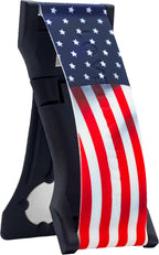 LOVEHANDLE PRO Premium Phone Grip - Silicone Phone Strap - Magnetic Phone Mount and Kickstand for Smartphone and Tablet - USA Flag