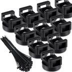 Yookeer 60 Pieces Magnetic Zip Tie Mount Multipurpose Cable Holder Magnets Magnetic Wire Management Bases with Heavy Duty Zip, Mount Nylon Cable Ties in Total (22 mm)