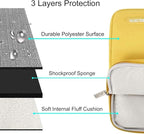 MOSISO Laptop Case 13.3 inch, 13-13.3 inch Laptop Sleeve Compatible with MacBook Air/Pro 13 / Pro 14, HP Dell ASUS Lenovo Notebook, Polyester Vertical Computer Sleeve Bag with Pocket, Yellow