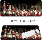 RTGGSEL 31.5x11.8 Inch Non-Slip Long Extended Large Gaming Mouse Pad with Stitched Edges XL Laptops Keyboard Mouse Mat(MJ)