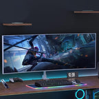 Monitor-Arm Ultrawide Heavy Duty 24-57'' - Aluminum Single Monitor Mount Holds up to 59.4lbs, Adjustable Desk Mount Stand, VESA75/100/200mm, White