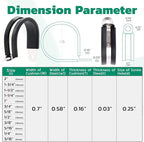 125PCS Cable Clamp,12 Sizes Stainless Steel Rubber Coated Cushioned Insulated Cable Clamps Assortment Kit-Metal Wire Clamps,Cable Clips,Pipe Clamps
