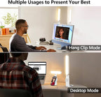 yAyusi Dual-lamp Video Conference Lighting, LED Streaming Light with Remote and Touch Control, Zoom Lighting for Computer,Webcam Laptop Monitor Ring Light for Video Calls/Zoom Meetings/Video Recording