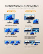 USB C Laptop Docking Station, 13 in 1 Docking Station Dual/Triple Monitor Hub Multiport Adapter with 2 HDMI, DP, RJ45, 10Gbps USB C/A 3.1, 100W PD, USB 3.0/2.0,SD/TF for MacBook Dell HP Lenovo