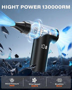 APPS2Car Electric Air Duster Upgraded 11-Speed Fast Charging Mini Compressed Air Duster with Aluminum Alloy Head for Heat Dissipation, Cordless Turbo Blower for Computer, Keyboard, Car, Home, Outdoor