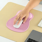 EooCoo Ergonomic Mouse Pad with Gel Wrist Rest Support Middle Concave Design, Relieve Wrist Pain Mousepad, Non-Slip Base for Laptop, Computer, Office Desk Accessories for Women, Carpal Tunnel Syndrome