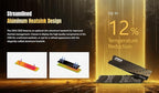 KLEVV CRAS C925 500GB M.2 2280 NVMe PCIe Gen4x4 Internal Gaming SSD with Aluminium Heatsink, Compatible with PS5, up to 7400MB/s (K500GM2SP0-C9T)