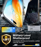 UltraGlass Unbreak TOP 9H+ Glass for iPhone 14 Pro Screen Protector [12FT Military Grade Shatterproof & Longest Durable] Screen Protector 14 Pro Tempered Glass, Anti-fingerprint, 2 Packs