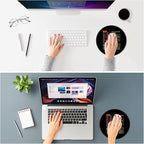 ITNRSIIET Mouse Pad Non-Slip Rubber Base Smooth Surface Stitched Edges Waterproof Durable Compatible with All Mice for Office & Gaming, Desk Accessory, Diameter 8.7 inch, MacShortcuts