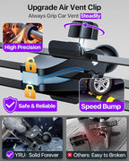 [2025 Upgrade Extreme Strong Suction] YRU Car Phone Holder Mount,[Bumpy Road Stable]Dashboard Cell Phone Holder for Car Vent Windshield Phone Stand for iPhone 16 15 14 13 Pro Max Samsung Truck, Purple