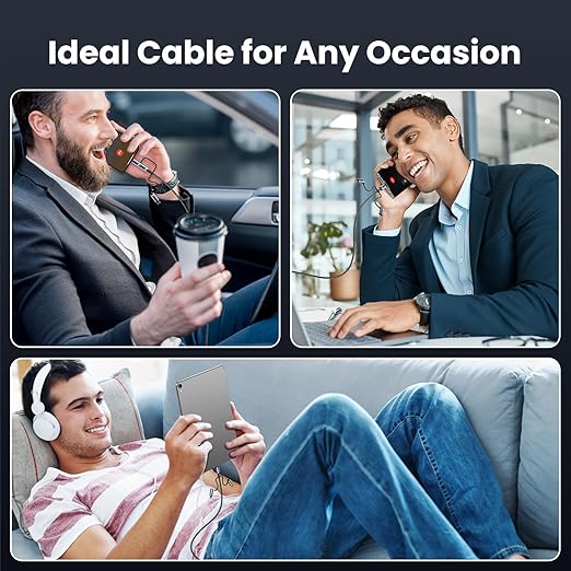 240W Multi Charging Cable, 6.6ft 6-in-1 USB C Cable Fast Charging Cords with USB-C/A Ports to IP/Type C/Micro Connectors for Pad/Cell Phones/Tablets/Laptop