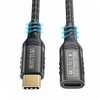 short type c extension cable 1.65ft/0.5M,240W PD Fast Charging 20 Gbps usb c 3.2 gen 2 extension cable ,c cable male to female, Compatible with laptop, docking station, charger extension cable