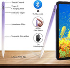 Acitve Stylus Pens for Touch Screens, iPad Pencil with 4 POM Tips Magnetic Stylus Pen for iPad/Pro/Air/Mini/iPhone/Samsung/Huawei/Lenovo/iOS/Android and Other Smartphone Devices - Purple