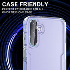 for Samsung Galaxy A26/A36/A56 Camera Lens Protector, Individual Metal Ring Tempered Glass Lens Cover, [Strong Adsorption] Scratch Resistant Ultra-Thin HD Clear Lens Cover, 1 Set-Blue