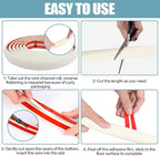 Floor Cord Cover Cable Cavity Self Adhesive Cord Hider Floor 10FT Floor Cable Management Power Cord Protector Floor Electric Cord Covers for Offices, Gym, Exhibitions (Beige, 1.97" x 10')