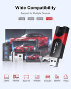 KOOTION 512GB USB Flash Drive 3.0 Thumb Drive, Retractable Zip Drive USB Memory Stick for Backup, Compatible with Laptop/TV/Mac Book/Car Audio