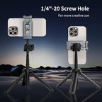 Metal Phone Tripod Mount Arca Port & Action Camera Adapter, Adjustable Smartphone Tripod Adapter Clamp Cell Phone Stand Holder Compatible with iPhone Plus PRO Max GoPro Samsung Galaxy Motorola Pixel