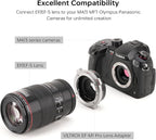 VILTROX EF-M1 Pro Auto Focus Lens Adapter Lens Mount Converter with Security Lock Compatible with Canon EOS EF/EF-S Lens to M4/3 MFT GH4 GH5 GF6 GX7 E-M5 E-M10II E-PL5 Cameras