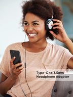CableCreation USB C to 3.5mm Audio Adapter, Type C to Headphone Adapter, USB C to Aux 24bit/96kHz HiFi DAC Cable for iPhone 16 15 Pro Max/15 Pro/15 Plus, iPad, Galaxy S24 S23 Ultra, Pixel 9, 0.33 ft