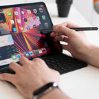 Active Stylus Pens for Touch Screens Rechargeable Tablet Pen POM Tip Magnetic iPad Pencil Stylus Pen for iPad/Pro/Air/Mini/iPhone and Other Smartphone Device-Black