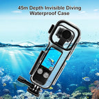 PULUZ Dive Case for DJI Osmo Pocket 3 Waterproof Case PC Protective Shell 45M/147FT Underwater Diving Housing Cover with Accessories for Osmo Pocket 3 Action Camera