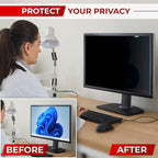 27 Inch 16:9 [2 Pack] Computer Privacy Screen Filter for Monitor - Privacy Shield and Anti-Glare Protector