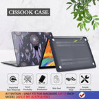 CISSOOK Compatible with MacBook Air 13 inch 2021 2020 2019 2018 Release M1 Chip A2337 A2179 A1932, Plastic Black Hard Shell Protective Cover for MacBook Air 13 Retina with Touch ID, Dream Catcher
