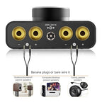 AK30 Mini Bluetooth Amplifier for Passive Speakers,50W+50W 2.0CH Audio Amplifier,Stereo HiFi Digital Amp,Home Amp Receiver w/AUX/USB/BT/Opt Input & 12V/5A Power Adapter for Home/Garage/Ceiling