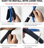 CrocSee 25ft - 1/4 inch Flame Retardant Split Wire Loom Tubing with Installation Tool - Flexible Wire Covers Cord Protectors - Black