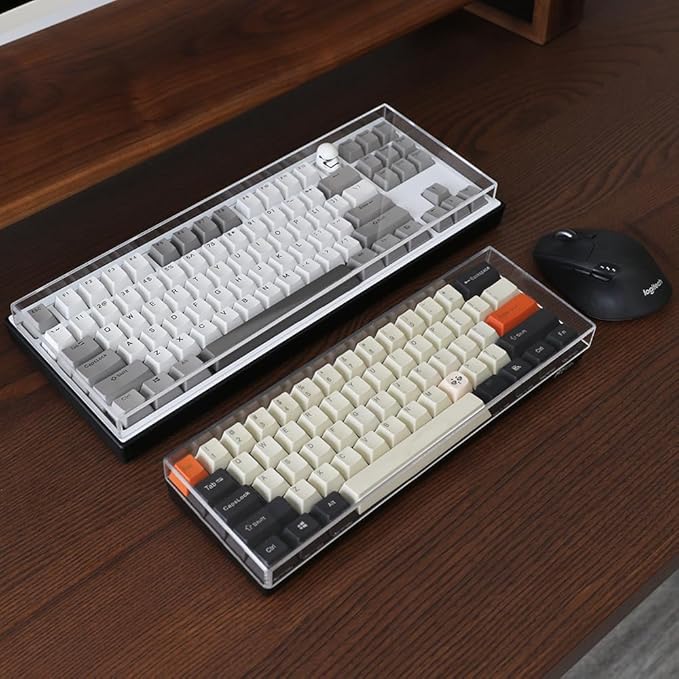 Acrylic Keyboard Dust Cover,98 Keys Transparent Mechanical Keyboard Protective Cover,Compatible with Computer Gaming Keyboards (14.96''x5.31''x0.87'')