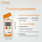 Frigga M2H 5pcs Reusable Temperature Humidity Data Logger USB Digital Temperature Recorder Multi-Use 28800 Points High Accuracy PDF CSV Report