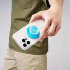 PopSockets Phone Grip for MagSafe with Kickstand, Magnetic Stand, Swappable Top, Secure Hold for iPhone MagSafe Cases, Phone & Tablet Grip - Blue Opalescent