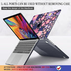 CISSOOK for MacBook Air 13 inch M4 M3 M2 Case 2025 2024 2023 2022, Hard Shell Case Keyboard Skin Screen Protector for MacBook Air 13.6 A3240 A3113 A2681, Stylized Flowers