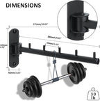 Swing Clothes Hanger Rack,2-Pack Garment Racks Wall Mounted Clothes Bar-Hanger Holder Hooks Heavy Duty Folding Drying Rack Space Saving Clothing Hanging System Closet Storage Organizer,Black