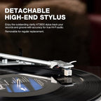 Turntables Belt-Drive Record Player with Wireless Output Connectivity, Vinyl Player Support 33&45 RPM Speed Phono Line USB Digital to PC Recording with Advanced Magnetic Cartridge&Counterweight