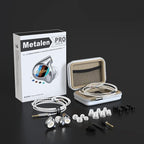 BASN Metalen PRO 4 Drivers in-Ear Monitors Headphones for Musicians, Noise Isolating Enhanced Bass Sound Earphones with CNC Metal Craft Shell, Wired Upgraded Detachable MMCX Cables(White)