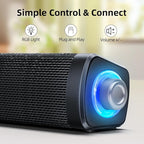 USB Computer Speakers,Computer Speakers with 3.5 mm aux,Wired USB Powered & Colorful LED Lights with Switch Button,Surround Sound Portable SoundBar for Monitor Laptop Phone(Black)