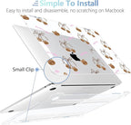 MEEgoodo Case for MacBook Pro 13 inch Case 2022 2021 2020 New A2338 M2/M1 A2251 A2289, Laptop Hard Shell with Keyboard & Camera Cover Compatible with 13 inch MacBook Pro, Teddy Bear & Bows